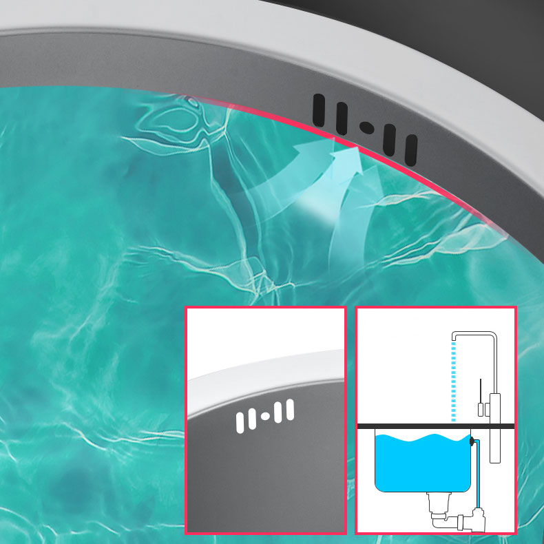 Contemporary Kitchen Sink Stainless Steel Kitchen Sink with Round Shape Clearhalo 'Home Improvement' 'home_improvement' 'home_improvement_kitchen_sinks' 'Kitchen Remodel & Kitchen Fixtures' 'Kitchen Sinks & Faucet Components' 'Kitchen Sinks' 'kitchen_sinks' 6713671