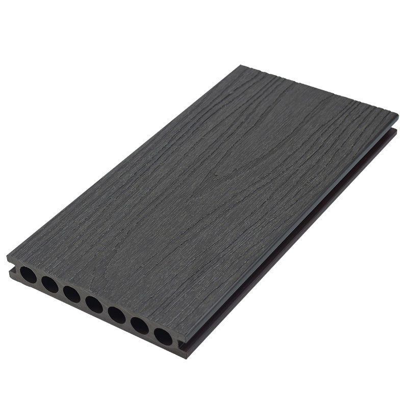 Modern Wooden Deck Plank Waterproof Outdoor Embossed Floor Board Black Clearhalo 'Home Improvement' 'home_improvement' 'home_improvement_outdoor_deck_tiles_planks' 'Outdoor Deck Tiles & Planks' 'Outdoor Flooring & Tile' 'Outdoor Remodel' 'outdoor_deck_tiles_planks' 6713718
