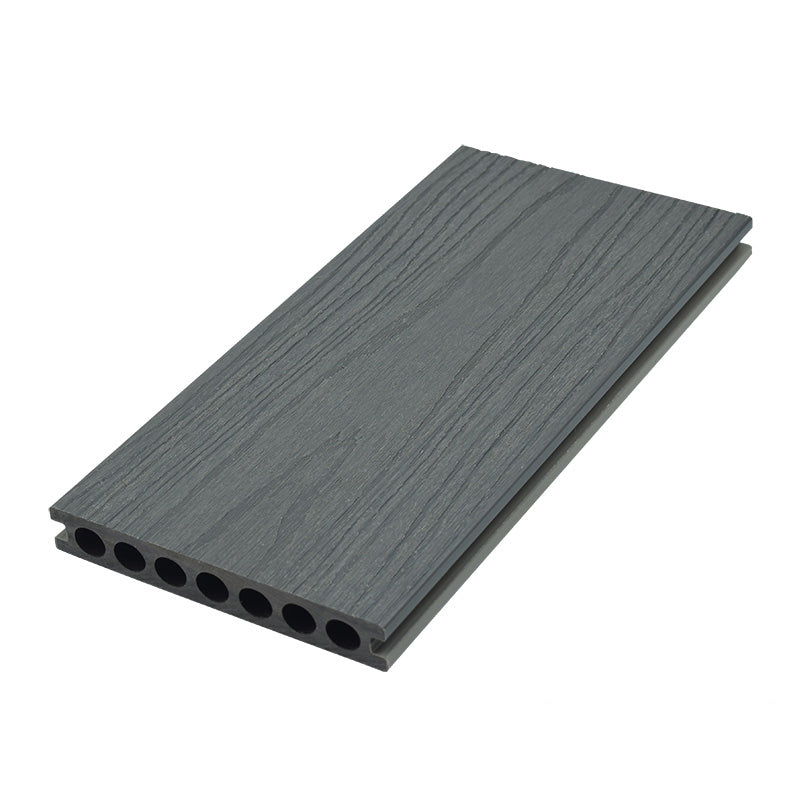 Modern Wooden Deck Plank Waterproof Outdoor Embossed Floor Board Dark Gray Clearhalo 'Home Improvement' 'home_improvement' 'home_improvement_outdoor_deck_tiles_planks' 'Outdoor Deck Tiles & Planks' 'Outdoor Flooring & Tile' 'Outdoor Remodel' 'outdoor_deck_tiles_planks' 6713723