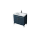 Contemporary Blue Sink Cabinet Metal Mirror Cabinet Bathroom Vanity Cabinet Vanity & Faucet Clearhalo 'Bathroom Remodel & Bathroom Fixtures' 'Bathroom Vanities' 'bathroom_vanities' 'Home Improvement' 'home_improvement' 'home_improvement_bathroom_vanities' 6714117