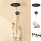 White Thermostatic Shower Set Bathroom Bath Nozzle Booster Shower Faucet Round Temperature Control Digital Display Included Clearhalo 'Bathroom Remodel & Bathroom Fixtures' 'Home Improvement' 'home_improvement' 'home_improvement_shower_faucets' 'Shower Faucets & Systems' 'shower_faucets' 'Showers & Bathtubs Plumbing' 'Showers & Bathtubs' 6714261