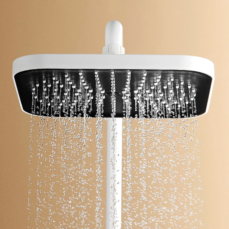 White Thermostatic Shower Set Bathroom Bath Nozzle Booster Shower Faucet