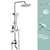 Silver Shower Set Pressurized Shower Head Thermostatic Bathroom Shower Water Faucet Textured Silver Round Spray Gun Not Included Clearhalo 'Bathroom Remodel & Bathroom Fixtures' 'Home Improvement' 'home_improvement' 'home_improvement_shower_faucets' 'Shower Faucets & Systems' 'shower_faucets' 'Showers & Bathtubs Plumbing' 'Showers & Bathtubs' 6714294