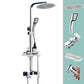 Silver Shower Set Pressurized Shower Head Thermostatic Bathroom Shower Water Faucet Light Silver Round Spray Gun Included Clearhalo 'Bathroom Remodel & Bathroom Fixtures' 'Home Improvement' 'home_improvement' 'home_improvement_shower_faucets' 'Shower Faucets & Systems' 'shower_faucets' 'Showers & Bathtubs Plumbing' 'Showers & Bathtubs' 6714311