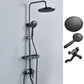 Black Shower Set Full Constant Temperature Copper Bathroom Lift Bath Booster Shower Head Matte Black Round Spray Gun Not Included Clearhalo 'Bathroom Remodel & Bathroom Fixtures' 'Home Improvement' 'home_improvement' 'home_improvement_shower_faucets' 'Shower Faucets & Systems' 'shower_faucets' 'Showers & Bathtubs Plumbing' 'Showers & Bathtubs' 6714328