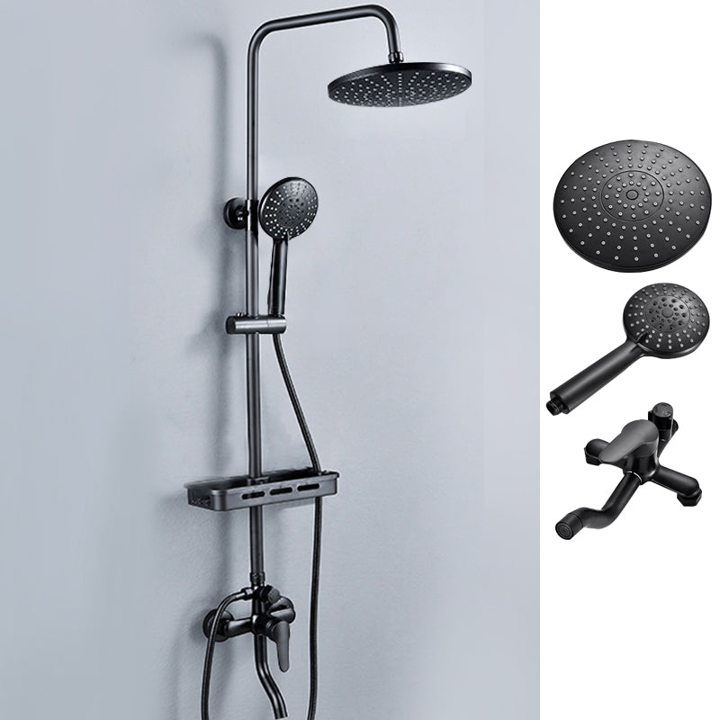 Black Shower Set Full Constant Temperature Copper Bathroom Lift Bath Booster Shower Head Matte Black Round Spray Gun Not Included Clearhalo 'Bathroom Remodel & Bathroom Fixtures' 'Home Improvement' 'home_improvement' 'home_improvement_shower_faucets' 'Shower Faucets & Systems' 'shower_faucets' 'Showers & Bathtubs Plumbing' 'Showers & Bathtubs' 6714328