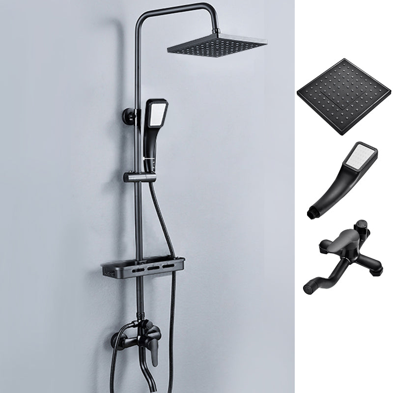 Black Shower Set Full Constant Temperature Copper Bathroom Lift Bath Booster Shower Head Black Square Spray Gun Not Included Clearhalo 'Bathroom Remodel & Bathroom Fixtures' 'Home Improvement' 'home_improvement' 'home_improvement_shower_faucets' 'Shower Faucets & Systems' 'shower_faucets' 'Showers & Bathtubs Plumbing' 'Showers & Bathtubs' 6714331