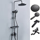 Black Shower Set Full Constant Temperature Copper Bathroom Lift Bath Booster Shower Head Matte Black Round Spray Gun Included Clearhalo 'Bathroom Remodel & Bathroom Fixtures' 'Home Improvement' 'home_improvement' 'home_improvement_shower_faucets' 'Shower Faucets & Systems' 'shower_faucets' 'Showers & Bathtubs Plumbing' 'Showers & Bathtubs' 6714332