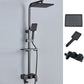 Black Shower Set Full Constant Temperature Copper Bathroom Lift Bath Booster Shower Head Matte Black Rectangle Spray Gun Not Included Clearhalo 'Bathroom Remodel & Bathroom Fixtures' 'Home Improvement' 'home_improvement' 'home_improvement_shower_faucets' 'Shower Faucets & Systems' 'shower_faucets' 'Showers & Bathtubs Plumbing' 'Showers & Bathtubs' 6714339