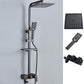 Black Shower Set Full Constant Temperature Copper Bathroom Lift Bath Booster Shower Head Matte Black Square Spray Gun Not Included Clearhalo 'Bathroom Remodel & Bathroom Fixtures' 'Home Improvement' 'home_improvement' 'home_improvement_shower_faucets' 'Shower Faucets & Systems' 'shower_faucets' 'Showers & Bathtubs Plumbing' 'Showers & Bathtubs' 6714343