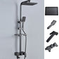 Black Shower Set Full Constant Temperature Copper Bathroom Lift Bath Booster Shower Head Black Rectangle Spray Gun Included Clearhalo 'Bathroom Remodel & Bathroom Fixtures' 'Home Improvement' 'home_improvement' 'home_improvement_shower_faucets' 'Shower Faucets & Systems' 'shower_faucets' 'Showers & Bathtubs Plumbing' 'Showers & Bathtubs' 6714344