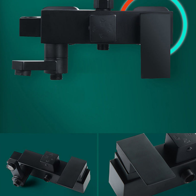 Black Shower Set Full Constant Temperature Copper Bathroom Lift Bath Booster Shower Head Clearhalo 'Bathroom Remodel & Bathroom Fixtures' 'Home Improvement' 'home_improvement' 'home_improvement_shower_faucets' 'Shower Faucets & Systems' 'shower_faucets' 'Showers & Bathtubs Plumbing' 'Showers & Bathtubs' 6714345