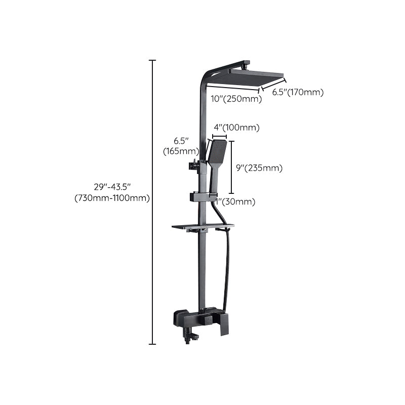 Black Shower Set Full Constant Temperature Copper Bathroom Lift Bath Booster Shower Head Clearhalo 'Bathroom Remodel & Bathroom Fixtures' 'Home Improvement' 'home_improvement' 'home_improvement_shower_faucets' 'Shower Faucets & Systems' 'shower_faucets' 'Showers & Bathtubs Plumbing' 'Showers & Bathtubs' 6714355