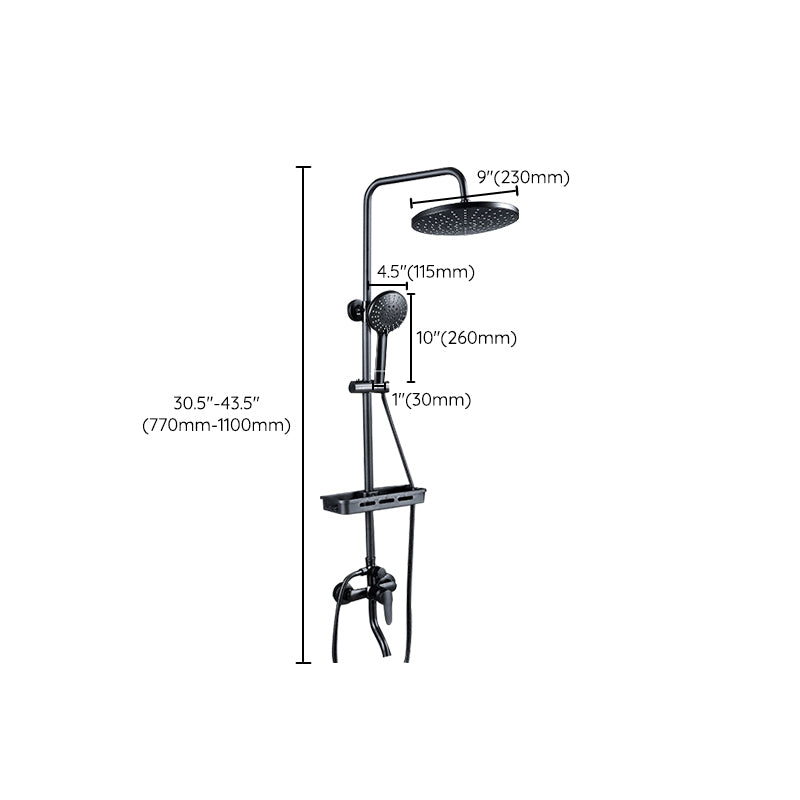 Black Shower Set Full Constant Temperature Copper Bathroom Lift Bath Booster Shower Head Clearhalo 'Bathroom Remodel & Bathroom Fixtures' 'Home Improvement' 'home_improvement' 'home_improvement_shower_faucets' 'Shower Faucets & Systems' 'shower_faucets' 'Showers & Bathtubs Plumbing' 'Showers & Bathtubs' 6714356