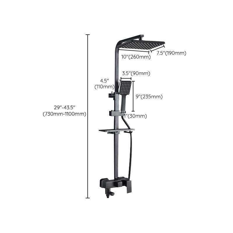 Black Shower Set Full Constant Temperature Copper Bathroom Lift Bath Booster Shower Head Clearhalo 'Bathroom Remodel & Bathroom Fixtures' 'Home Improvement' 'home_improvement' 'home_improvement_shower_faucets' 'Shower Faucets & Systems' 'shower_faucets' 'Showers & Bathtubs Plumbing' 'Showers & Bathtubs' 6714358