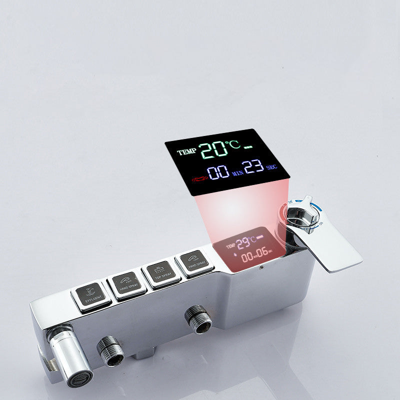 Shower System Square Rain Jet Massage Adjustable Spray Pattern Wall Mounted Shower Trim Clearhalo 'Bathroom Remodel & Bathroom Fixtures' 'Home Improvement' 'home_improvement' 'home_improvement_shower_faucets' 'Shower Faucets & Systems' 'shower_faucets' 'Showers & Bathtubs Plumbing' 'Showers & Bathtubs' 6714381