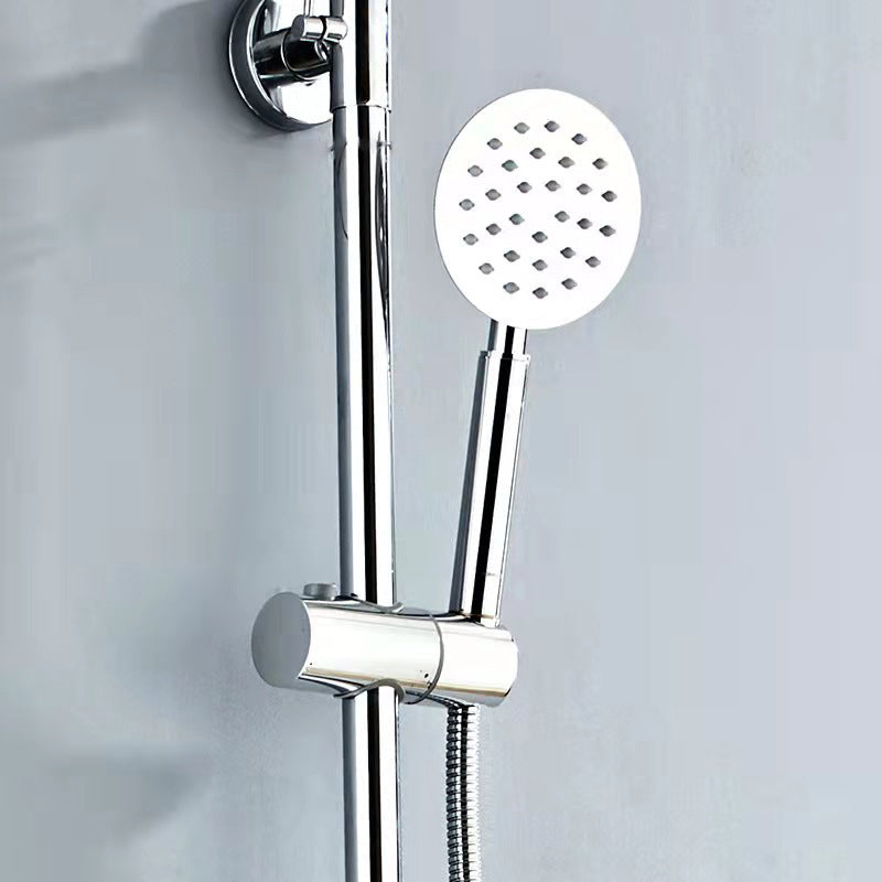 Modern Shower Set Brass Slide Bar Included Adjustable Shower Head Shower Combo Clearhalo 'Bathroom Remodel & Bathroom Fixtures' 'Home Improvement' 'home_improvement' 'home_improvement_shower_faucets' 'Shower Faucets & Systems' 'shower_faucets' 'Showers & Bathtubs Plumbing' 'Showers & Bathtubs' 6714470