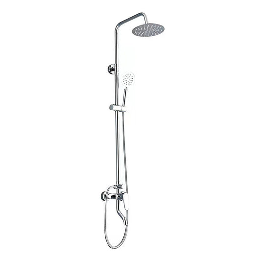 Modern Shower Set Brass Slide Bar Included Adjustable Shower Head Shower Combo Clearhalo 'Bathroom Remodel & Bathroom Fixtures' 'Home Improvement' 'home_improvement' 'home_improvement_shower_faucets' 'Shower Faucets & Systems' 'shower_faucets' 'Showers & Bathtubs Plumbing' 'Showers & Bathtubs' 6714473