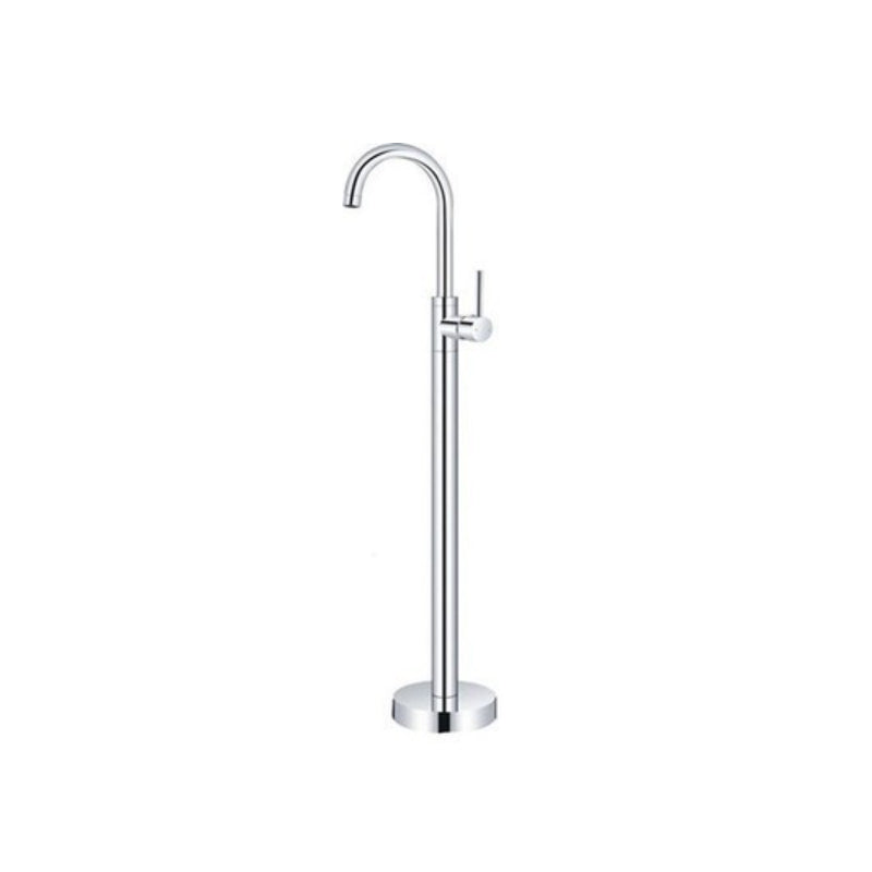 Floor Mounted Metal Freestanding Tub Filler 1 Handle Freestanding Bathtub Faucet Clearhalo 'Bathroom Remodel & Bathroom Fixtures' 'Bathtub Faucets' 'bathtub_faucets' 'Home Improvement' 'home_improvement' 'home_improvement_bathtub_faucets' 6714522