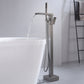 Modern Floor Mounted Copper Freestanding Tub Filler Freestanding Low Arc Tub Filler Trim Clearhalo 'Bathroom Remodel & Bathroom Fixtures' 'Bathtub Faucets' 'bathtub_faucets' 'Home Improvement' 'home_improvement' 'home_improvement_bathtub_faucets' 6714547
