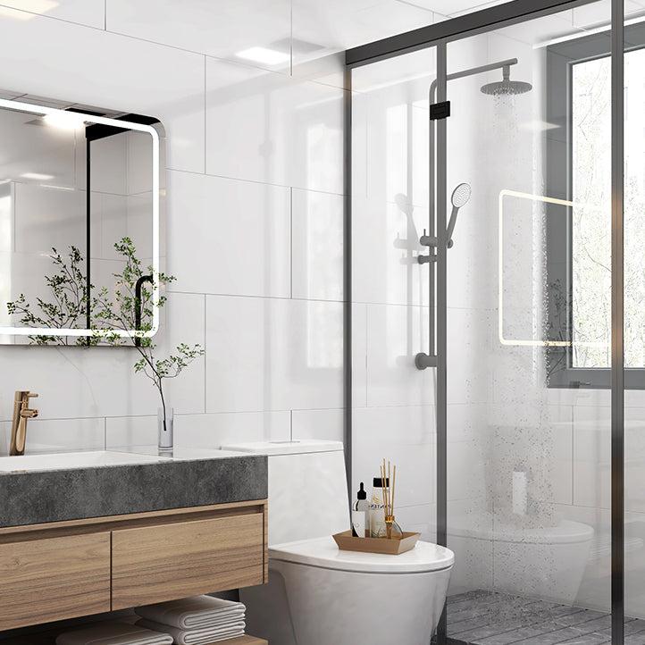 Classical Single Tile Bathroom Backsplash Tile Peel and Stick Backsplash Tile Gloss White 150-Piece Set Clearhalo 'Flooring 'Home Improvement' 'home_improvement' 'home_improvement_peel_stick_blacksplash' 'Peel & Stick Backsplash Tile' 'peel_stick_blacksplash' 'Walls & Ceilings' Walls and Ceiling' 6714840