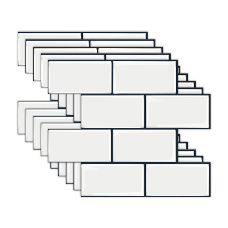 Peel and Stick Tiles Subway Rectangle Waterproof PVC Tile-Peel & Stick for Kitchen 10-Pack Ivory Clearhalo 'Flooring 'Home Improvement' 'home_improvement' 'home_improvement_peel_stick_blacksplash' 'Peel & Stick Backsplash Tile' 'peel_stick_blacksplash' 'Walls & Ceilings' Walls and Ceiling' 6714856