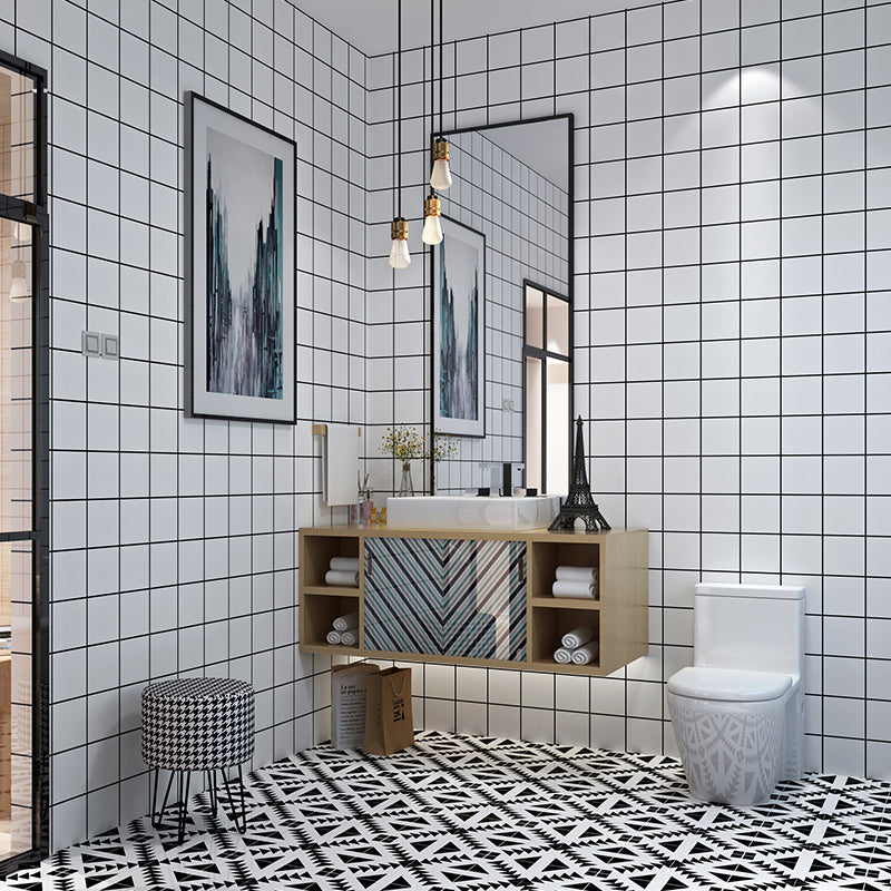 Fashionable Mosaic Tile Waterproof Peel and Stick Backsplash Tile White 10-Piece Set Clearhalo 'Flooring 'Home Improvement' 'home_improvement' 'home_improvement_peel_stick_blacksplash' 'Peel & Stick Backsplash Tile' 'peel_stick_blacksplash' 'Walls & Ceilings' Walls and Ceiling' 6714891