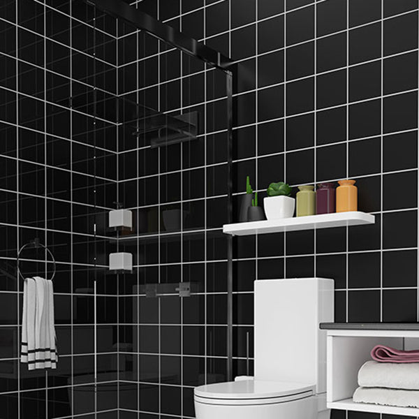 Fashionable Mosaic Tile Waterproof Peel and Stick Backsplash Tile Black 10-Piece Set Clearhalo 'Flooring 'Home Improvement' 'home_improvement' 'home_improvement_peel_stick_blacksplash' 'Peel & Stick Backsplash Tile' 'peel_stick_blacksplash' 'Walls & Ceilings' Walls and Ceiling' 6714896