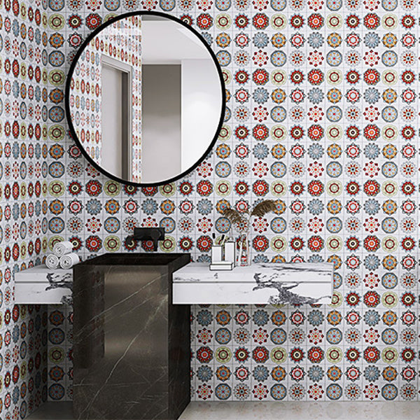 Fashionable Mosaic Tile Waterproof Peel and Stick Backsplash Tile Red 10-Piece Set Clearhalo 'Flooring 'Home Improvement' 'home_improvement' 'home_improvement_peel_stick_blacksplash' 'Peel & Stick Backsplash Tile' 'peel_stick_blacksplash' 'Walls & Ceilings' Walls and Ceiling' 6714910