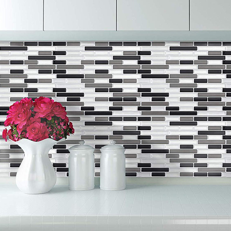 Peel & Stick Subway Tile Stain Resistant Plastic Rectangle Peel and Stick Tile 2 Pack Clearhalo 'Flooring 'Home Improvement' 'home_improvement' 'home_improvement_peel_stick_blacksplash' 'Peel & Stick Backsplash Tile' 'peel_stick_blacksplash' 'Walls & Ceilings' Walls and Ceiling' 6714931