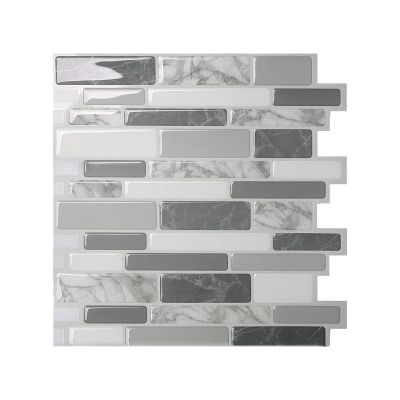 Peel & Stick Subway Tile Stain Resistant Plastic Rectangle Peel and Stick Tile 2 Pack Clearhalo 'Flooring 'Home Improvement' 'home_improvement' 'home_improvement_peel_stick_blacksplash' 'Peel & Stick Backsplash Tile' 'peel_stick_blacksplash' 'Walls & Ceilings' Walls and Ceiling' 6714935