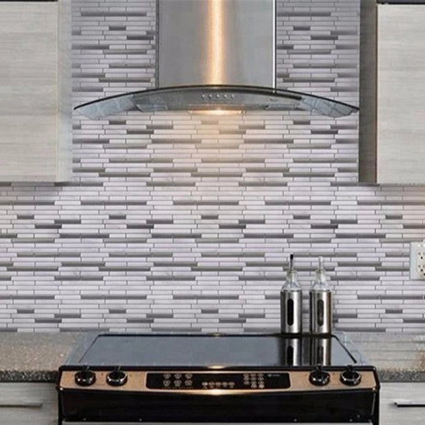 Peel & Stick Subway Tile Stain Resistant Plastic Rectangle Peel and Stick Tile 2 Pack Clearhalo 'Flooring 'Home Improvement' 'home_improvement' 'home_improvement_peel_stick_blacksplash' 'Peel & Stick Backsplash Tile' 'peel_stick_blacksplash' 'Walls & Ceilings' Walls and Ceiling' 6714942
