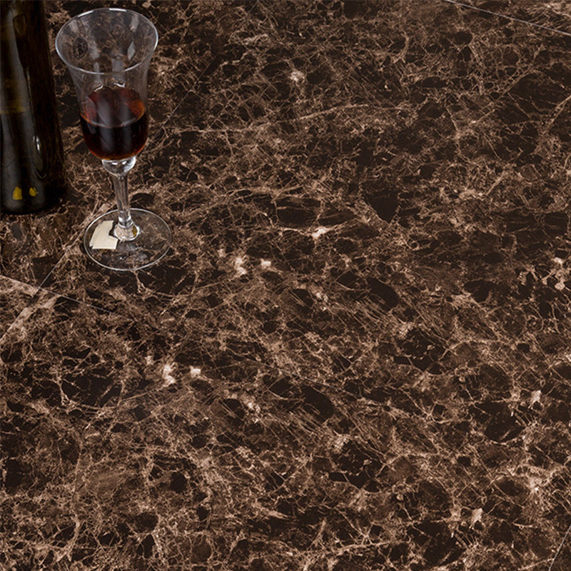 Square Peel & Stick Vinyl Flooring Wood Effect PVC Flooring for Living Room Dark Brown Black Clearhalo 'Flooring 'Home Improvement' 'home_improvement' 'home_improvement_vinyl_flooring' 'Vinyl Flooring' 'vinyl_flooring' Walls and Ceiling' 6715181