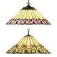 Baroque Conical Down Lighting 1 Head Pink/Green Stained Art Glass Suspended Pendant Light Clearhalo 'Ceiling Lights' 'Chandeliers' 'Industrial' 'Middle Century Pendants' 'Pendant Lights' 'Pendants' 'Tiffany close to ceiling' 'Tiffany Pendants' 'Tiffany' Lighting' 67152