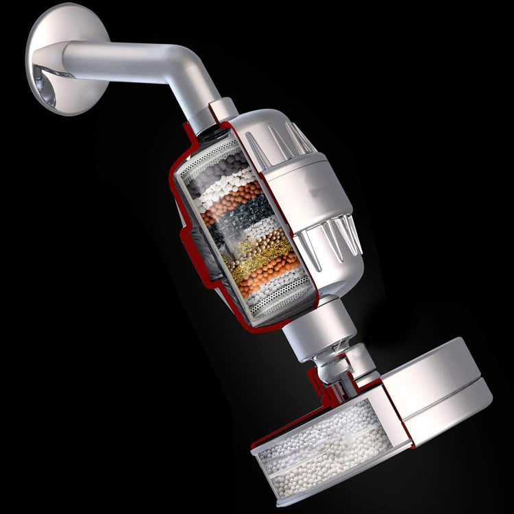 Contemporary Fixed Shower Head in Silver with Katalyst Wall-Mount Showerhead Silver Clearhalo 'Bathroom Remodel & Bathroom Fixtures' 'Home Improvement' 'home_improvement' 'home_improvement_shower_heads' 'Shower Heads' 'shower_heads' 'Showers & Bathtubs Plumbing' 'Showers & Bathtubs' 6715291