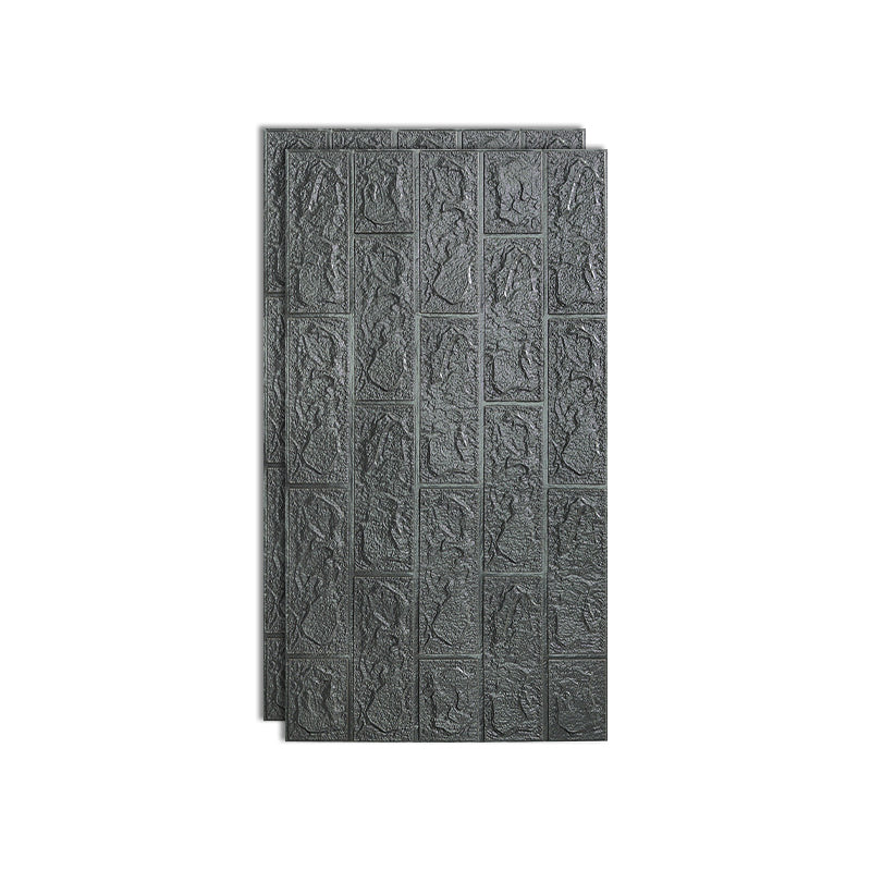 Modern Pearl Wainscoting PVC Wall Access Panel Peel and Stick Wall Tile Set of 2 Black-Gray Clearhalo 'Flooring 'Home Improvement' 'home_improvement' 'home_improvement_wall_paneling' 'Wall Paneling' 'wall_paneling' 'Walls & Ceilings' Walls and Ceiling' 6715951