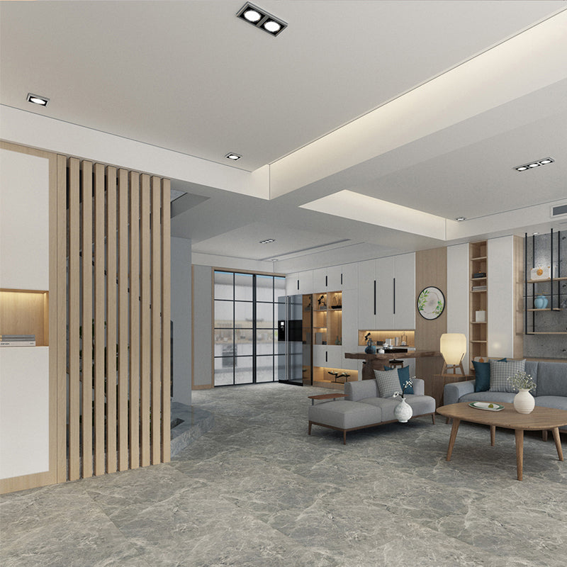 Square PVC Flooring Stone Design Peel & Stick Vinyl Flooring for Living Room Smoke Gray Clearhalo 'Flooring 'Home Improvement' 'home_improvement' 'home_improvement_vinyl_flooring' 'Vinyl Flooring' 'vinyl_flooring' Walls and Ceiling' 6716258