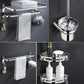 Modern Stainless Steel Bath Shelf Bathroom Accessories Hardware Set 5-Piece Set (Toilet Brush) Clearhalo 'Bathroom Hardware Sets' 'Bathroom Hardware' 'Bathroom Remodel & Bathroom Fixtures' 'bathroom_hardware_sets' 'Home Improvement' 'home_improvement' 'home_improvement_bathroom_hardware_sets' 6717744