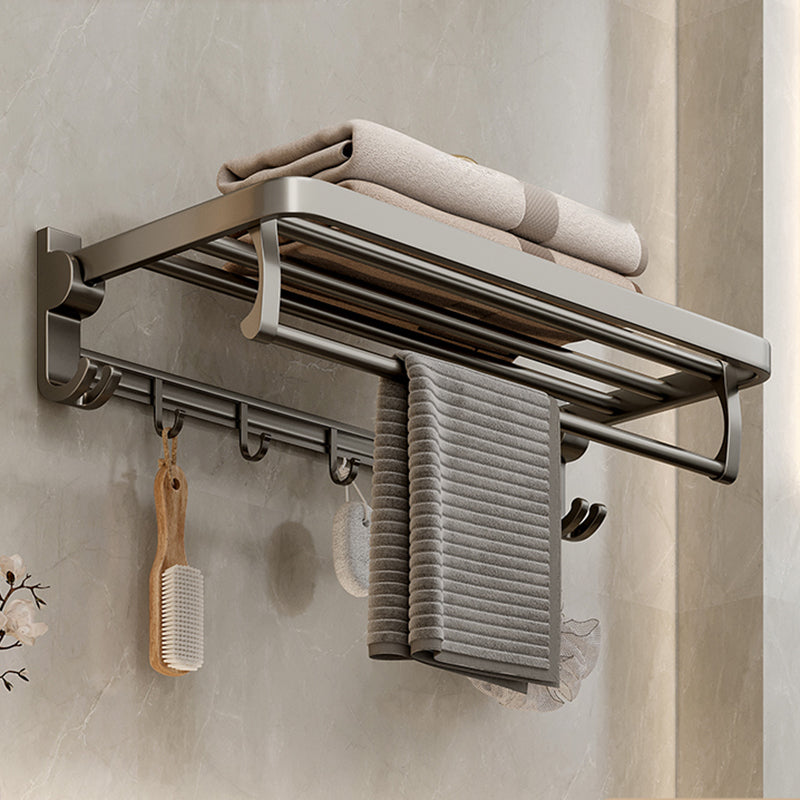 Modern Stainless Steel Bath Shelf Bathroom Accessory Kit Towel Bar Bathroom Set Towel Rack (28"L) Clearhalo 'Bathroom Hardware Sets' 'Bathroom Hardware' 'Bathroom Remodel & Bathroom Fixtures' 'bathroom_hardware_sets' 'Home Improvement' 'home_improvement' 'home_improvement_bathroom_hardware_sets' 6717781