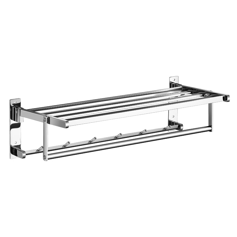 Modern Bathroom Set Stainless Steel Bath Shelf Paper Holder Bathroom Accessory Kit Clearhalo 'Bathroom Hardware Sets' 'Bathroom Hardware' 'Bathroom Remodel & Bathroom Fixtures' 'bathroom_hardware_sets' 'Home Improvement' 'home_improvement' 'home_improvement_bathroom_hardware_sets' 6717922