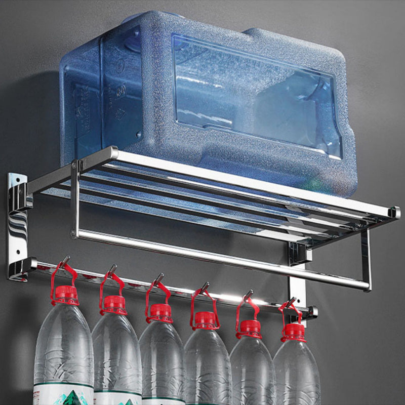 Modern Bathroom Set Stainless Steel Bath Shelf Paper Holder Bathroom Accessory Kit Clearhalo 'Bathroom Hardware Sets' 'Bathroom Hardware' 'Bathroom Remodel & Bathroom Fixtures' 'bathroom_hardware_sets' 'Home Improvement' 'home_improvement' 'home_improvement_bathroom_hardware_sets' 6717924