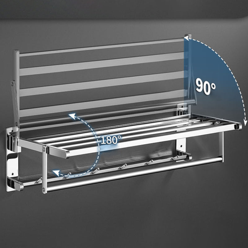 Modern Bathroom Set Stainless Steel Bath Shelf Paper Holder Bathroom Accessory Kit Clearhalo 'Bathroom Hardware Sets' 'Bathroom Hardware' 'Bathroom Remodel & Bathroom Fixtures' 'bathroom_hardware_sets' 'Home Improvement' 'home_improvement' 'home_improvement_bathroom_hardware_sets' 6717926