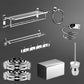 Modern Bathroom Set Stainless Steel Bath Shelf Paper Holder Bathroom Accessory Kit 9-Piece Set (Toilet Paper Holder) Clearhalo 'Bathroom Hardware Sets' 'Bathroom Hardware' 'Bathroom Remodel & Bathroom Fixtures' 'bathroom_hardware_sets' 'Home Improvement' 'home_improvement' 'home_improvement_bathroom_hardware_sets' 6717940