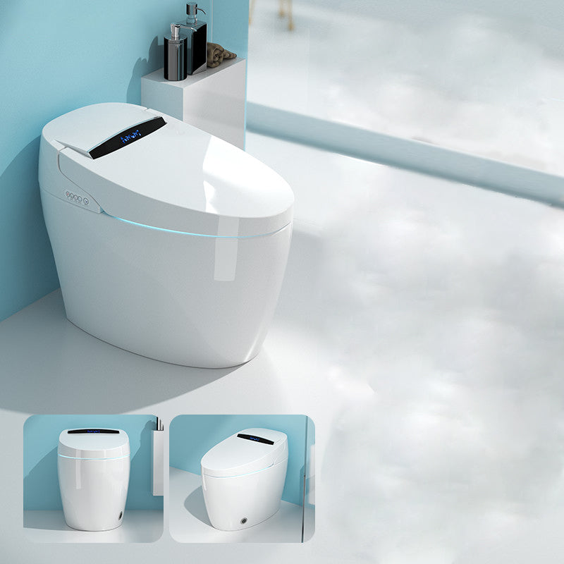 Heated Seat White Toilet With Bidet And Seat Deodorizing Bidet Automatic Lid( Top Configuration) Clearhalo 'Bathroom Remodel & Bathroom Fixtures' 'Bidets' 'Home Improvement' 'home_improvement' 'home_improvement_bidets' 'Toilets & Bidets' 6717952