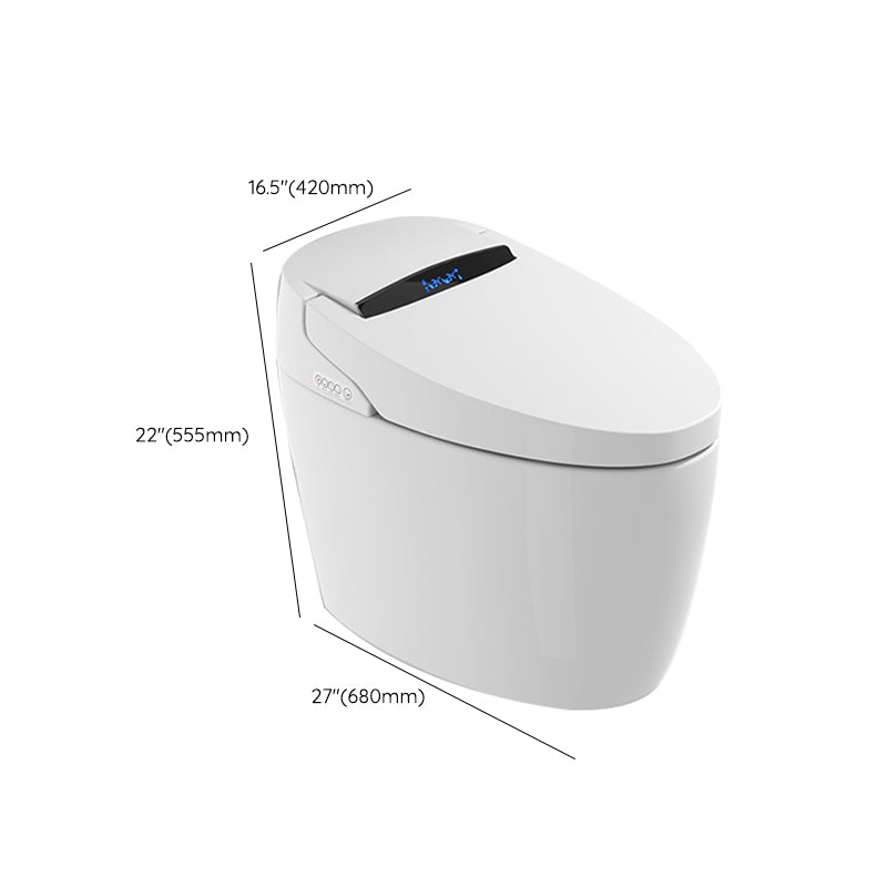 Heated Seat White Toilet With Bidet And Seat Deodorizing Bidet Clearhalo 'Bathroom Remodel & Bathroom Fixtures' 'Bidets' 'Home Improvement' 'home_improvement' 'home_improvement_bidets' 'Toilets & Bidets' 6717966
