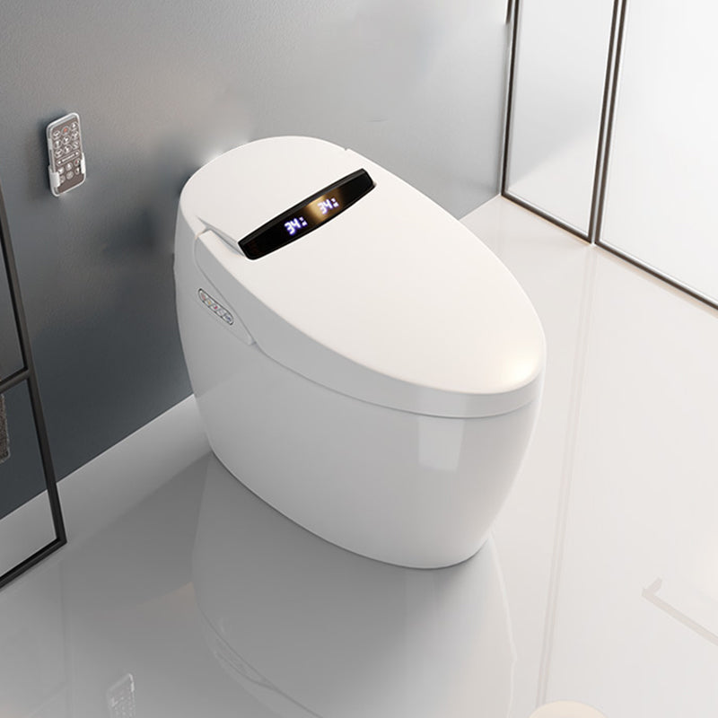 White Heated Seat Bidet Floor Standing Bidet Smart Toilet with Quiet-Close Clearhalo 'Bathroom Remodel & Bathroom Fixtures' 'Bidets' 'Home Improvement' 'home_improvement' 'home_improvement_bidets' 'Toilets & Bidets' 6717970