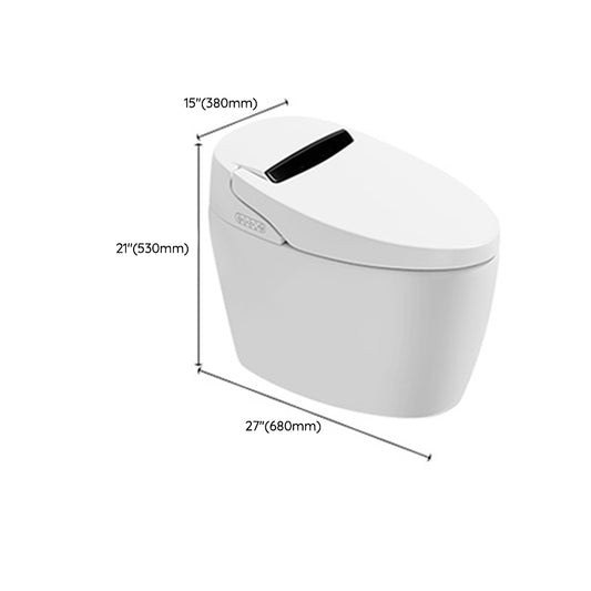 White Heated Seat Bidet Floor Standing Bidet Smart Toilet with Quiet-Close Clearhalo 'Bathroom Remodel & Bathroom Fixtures' 'Bidets' 'Home Improvement' 'home_improvement' 'home_improvement_bidets' 'Toilets & Bidets' 6717982