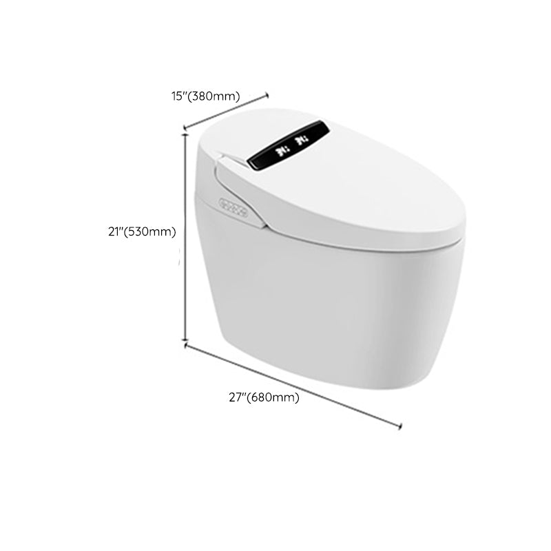White Heated Seat Bidet Floor Standing Bidet Smart Toilet with Quiet-Close Clearhalo 'Bathroom Remodel & Bathroom Fixtures' 'Bidets' 'Home Improvement' 'home_improvement' 'home_improvement_bidets' 'Toilets & Bidets' 6717983
