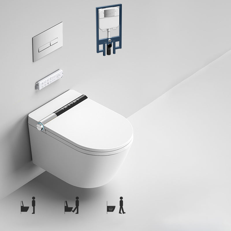 White Antimicrobial Bidet Elongated Smart Toilet with Unlimited Warm Water Automatic Lid Clearhalo 'Bathroom Remodel & Bathroom Fixtures' 'Bidets' 'Home Improvement' 'home_improvement' 'home_improvement_bidets' 'Toilets & Bidets' 6718022