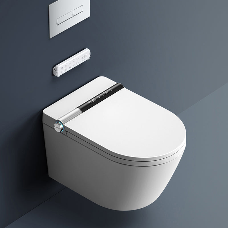 White Antimicrobial Bidet Elongated Smart Toilet with Unlimited Warm Water Clearhalo 'Bathroom Remodel & Bathroom Fixtures' 'Bidets' 'Home Improvement' 'home_improvement' 'home_improvement_bidets' 'Toilets & Bidets' 6718024